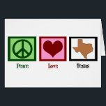 Peace Love Texas<br><div class="desc">Les Texans et les touristes qui aiment visiter Austin,  San Antonio et Dallas adoreront ce souvenir Texas mignon.</div>