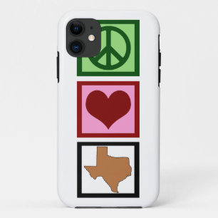 Peace Love Texas iPhone 11 Hoesje