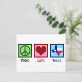 Peace Love Texas State Flag Briefkaart (Staand voorkant)