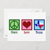 Peace Love Texas State Flag Briefkaart (Voorkant / Achterkant)