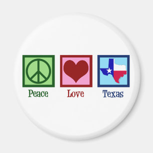 Peace Love Texas State Flag Magneet