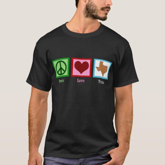 Peace Love Texas T-shirt (Voorkant)