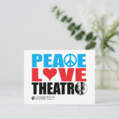 Peace Love Theater Briefkaart (Staand voorkant)