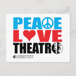 Peace Love Theater Briefkaart