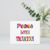 Peace Love Theater Briefkaart (Staand voorkant)
