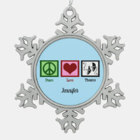 Peace Love Theater Cute Monogram Actor