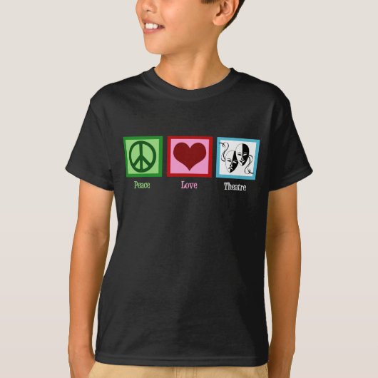 Peace Love Theater Kinder T-shirt (Voorkant)