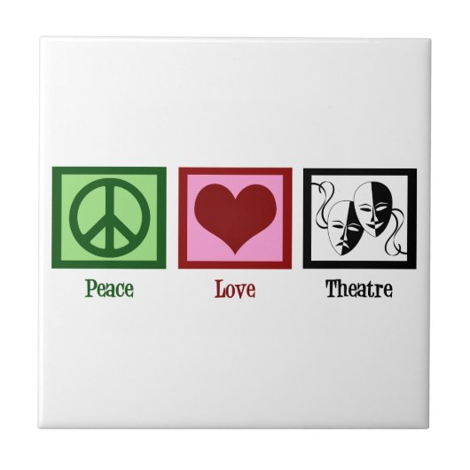 Peace Love Theater Tegeltje (Voorkant)