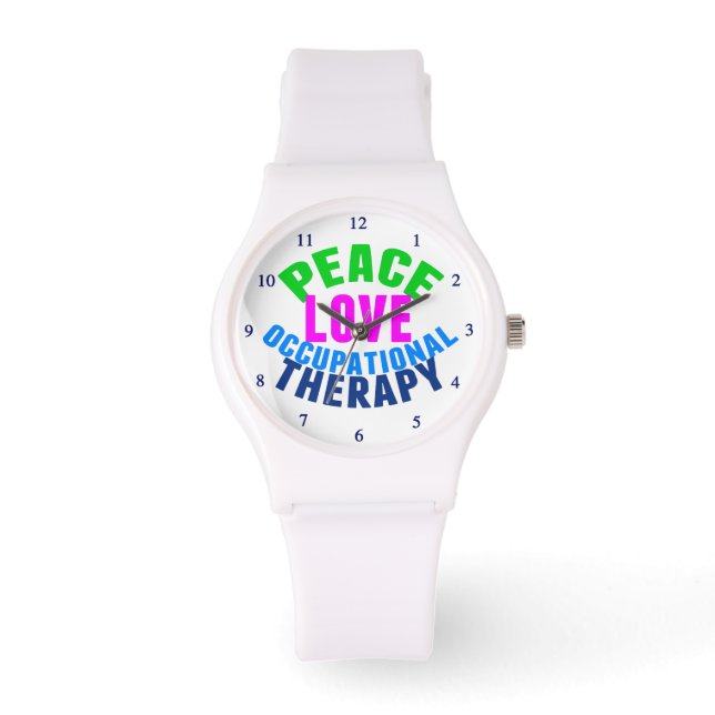 Peace Love to Occupational Therapist Horloge (Voorkant)