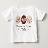 Peace Love Tofu Baby Long-hoeve T-shirt (Voorkant)