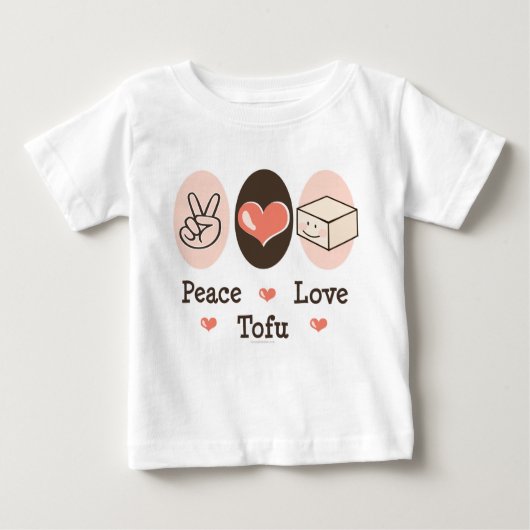 Peace Love Tofu Baby Long-hoeve T-shirt (Voorkant)