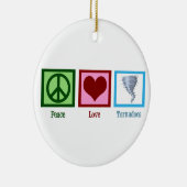 Peace Love Tornado Keramisch Ornament (Rechts)