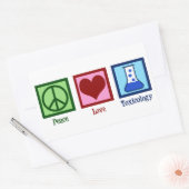 Peace Love Toxicology Cute Toxicologe Rechthoekige Sticker (Envelop)