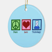 Peace Love Toxicology Keramisch Ornament (Links)