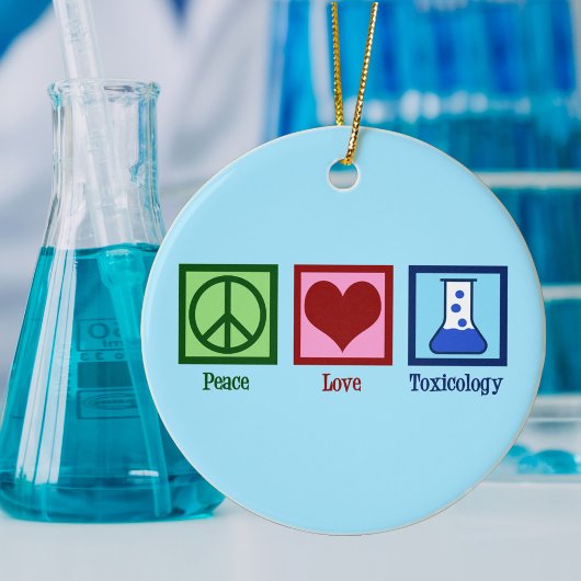 Peace Love Toxicology Keramisch Ornament
