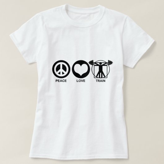 Peace Love Train T-shirt (Design voorkant)