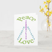 Peace love tranquilité gentillesse Note Cartes (Fleur jaune)
