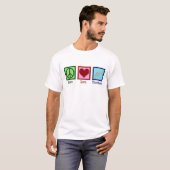 Peace Love Trombone Speler T-shirt (Voorkant volledig)