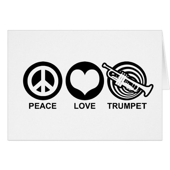 Peace Love Trumpet (Voorkant Horizontaal)