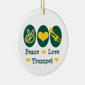 Peace Love Trumpet Ornament (Rechts)
