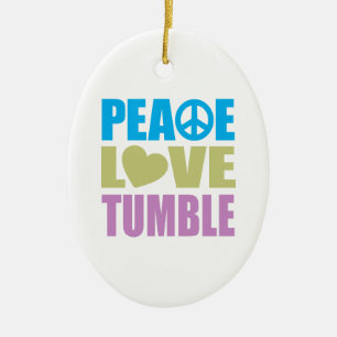 Peace Love Tumble Keramisch Ornament