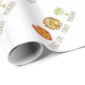 Peace Love Turkey Menorah Cadeaupapier (Rol Hoek)