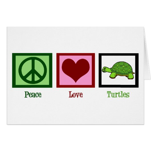 Peace Love Turtles (Voorkant Horizontaal)
