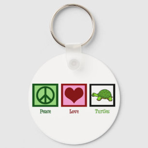 Peace Love Turtles Sleutelhanger