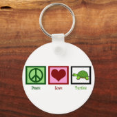 Peace Love Turtles Sleutelhanger (Achterkant)