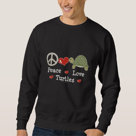 Peace Love Turtles Sweatshirt (Voorkant)
