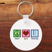Peace Love Tutoring - Cute Tutor Sleutelhanger (Voorkant)