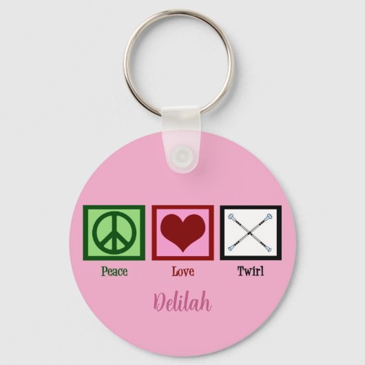 Peace Love Twirl Sleutelhanger (Voorkant)