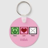 Peace Love Twirl Sleutelhanger (Achterkant)