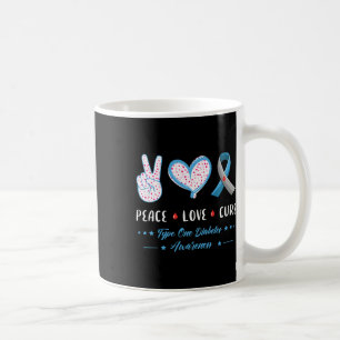 Peace Love Type One Diabetes Awareness Mannen Wome Koffiemok
