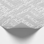 Peace Love Typografie Cadeaupapier (Hoek)