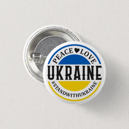 Peace Love Ukraine Button (Voorkant /achterkant)