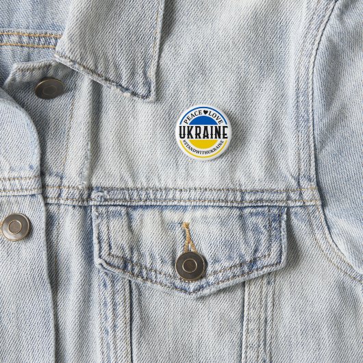 Peace Love Ukraine Button (In situ)