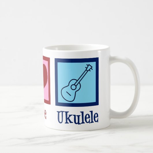 Peace Love Ukulele Koffiemok (Rechts)