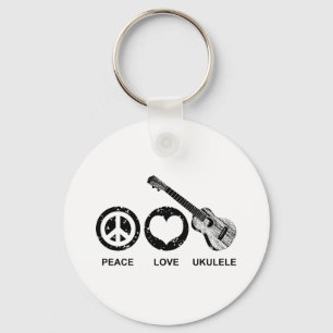 Peace Love Ukulele Sleutelhanger