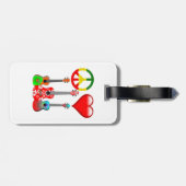 Peace Love Ukuleles Bagagelabel (Achterkant horizontaal)