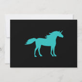 Peace Love Unicorns Invitation d'anniversaire de l (Dos)