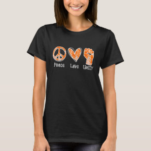 Peace Love Unity Day Oranje Tie Dye End Bullying T T-shirt