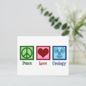 Peace Love Urology Briefkaart (Staand voorkant)