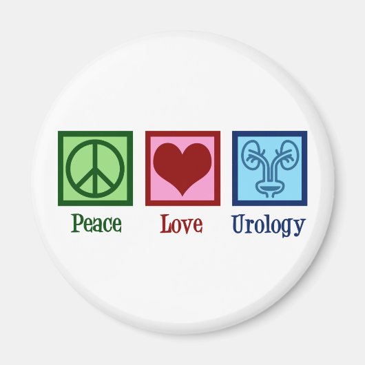 Peace Love Urology Magneet (Voorkant)