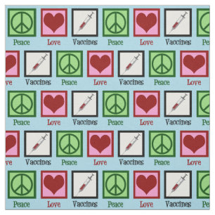 Peace Love Vaccins Stof