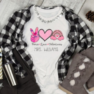 Peace Love Valentijns - Aangepast T-shirt