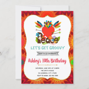 Peace love valentine party Invitation