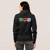 Peace Love Vegan Hoodie (Achterkant volledig)