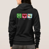 Peace Love Vegan Hoodie (Achterkant)