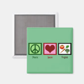 Peace Love Vegan Magneet (Voorkant / Achterkant)